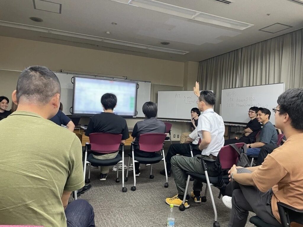 合宿中のディスカッションの様子